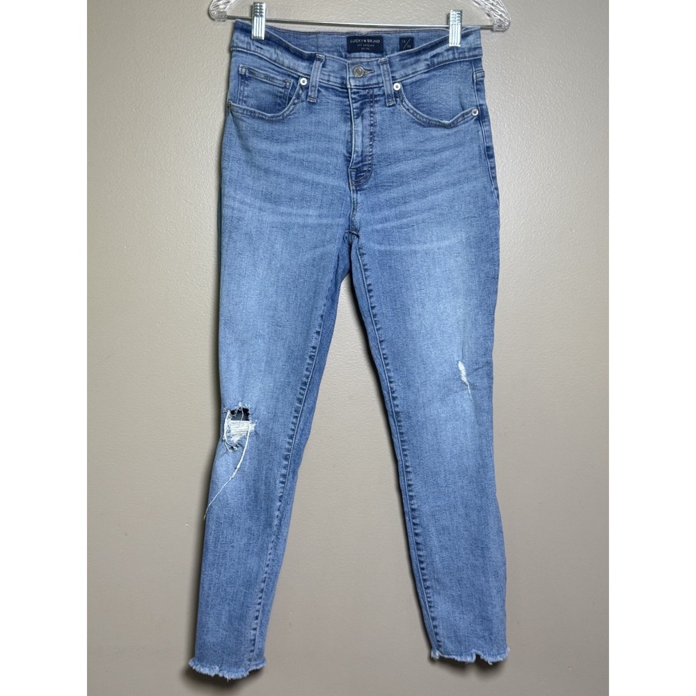 Women's Lucky Medium Wash Skinny Cropped Jeans Size 10